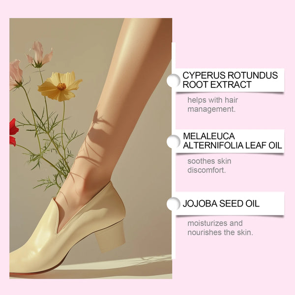 Ingredientes de SedaEssence: Cyperus rotundus, árbol del té y jojoba