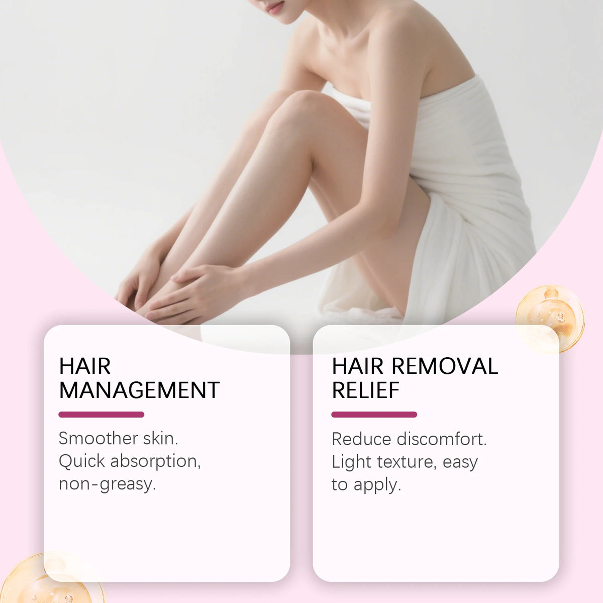 Piernas suaves después de depilarse con SedaEssence